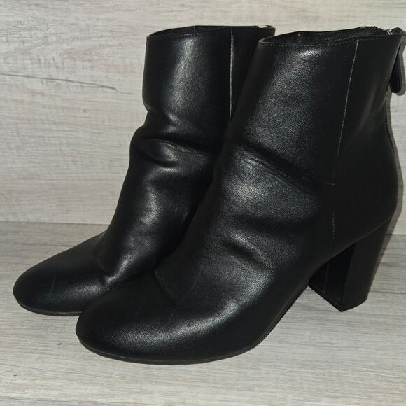 Christian Siriano Black Chunky Heel Ankle Boots 9.5 - Picture 2 of 7